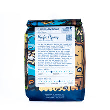 Load image into Gallery viewer, Coffee bag with colorful design and text on a white background
